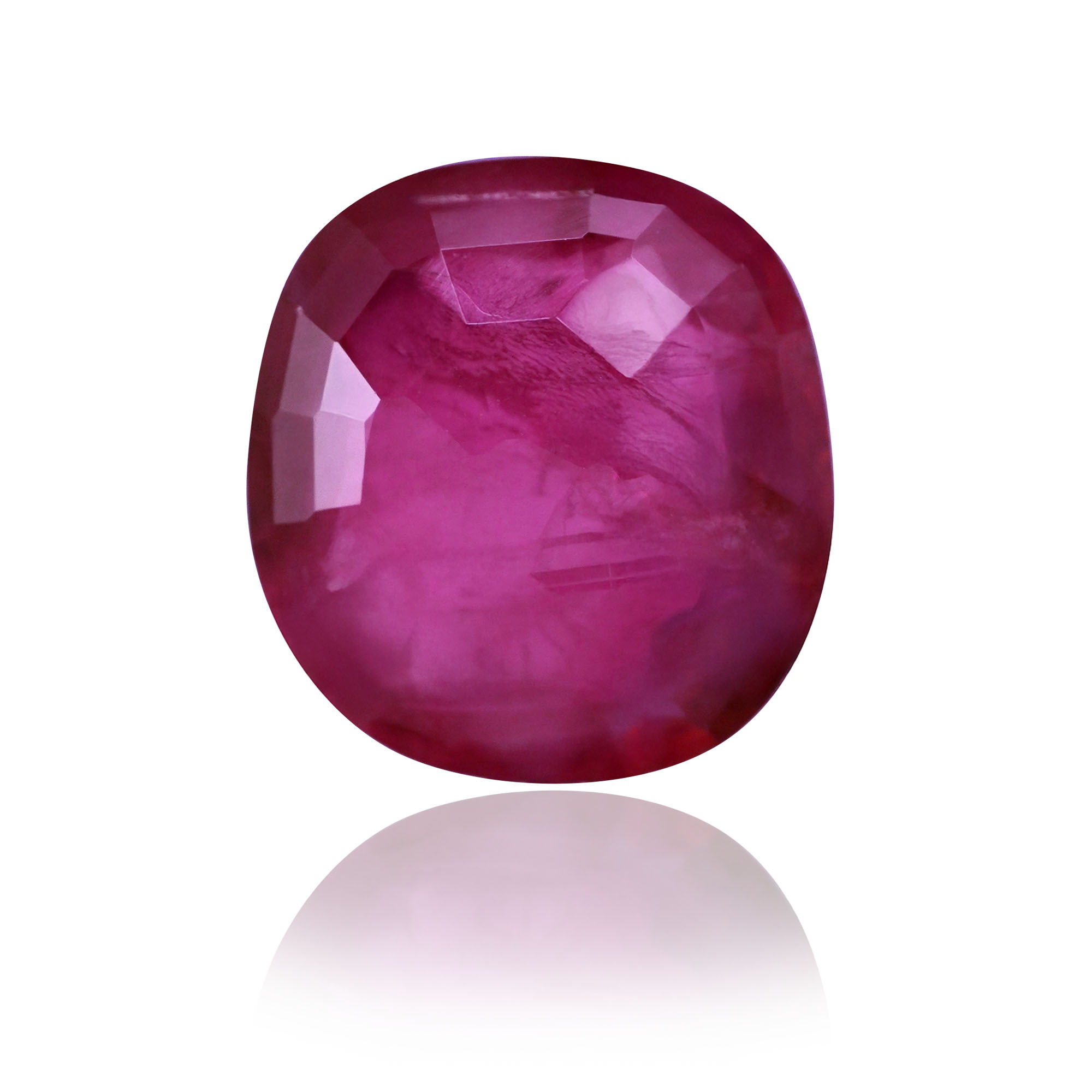 Natural Ruby (Manik) 1.63 Ct, Cushion, Burma – IGTL Certified – front view thumbnail